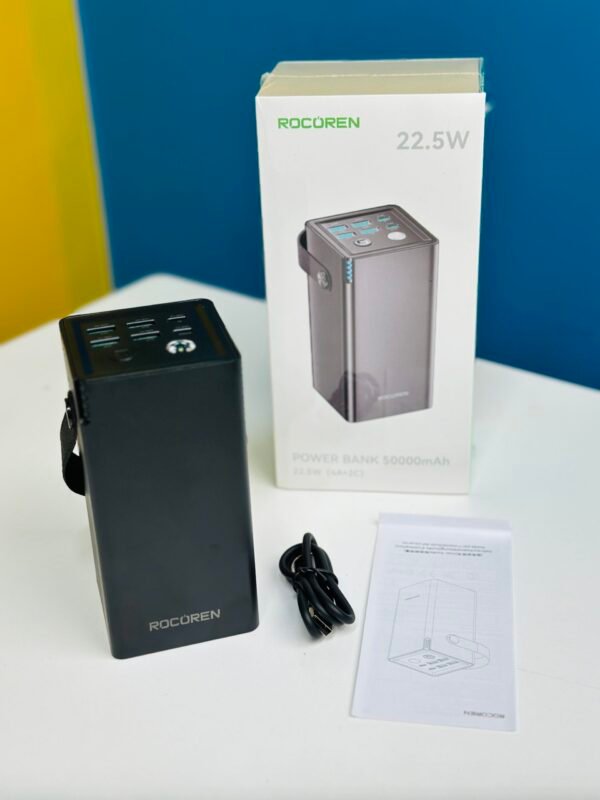 Rocoren 50,000mAh Power Bank 22.5W Fast Charging 6 Ports