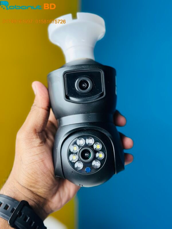 V380 E9 Dual Lens Bulb PTZ IP Camera - Image 2