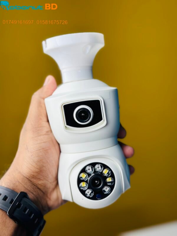 V380 E9 Dual Lens Bulb PTZ IP Camera - Image 4