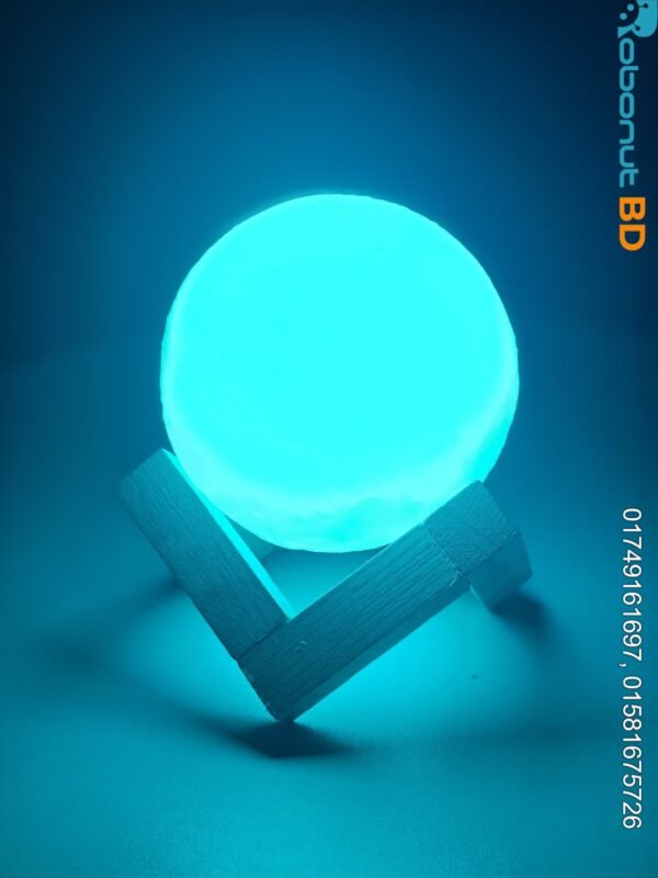 Rechargeable 3D Moon Lamp With Remote 8cm - Image 5