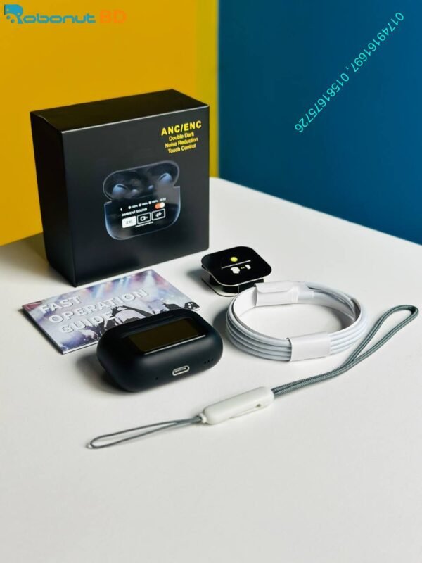 A9 Pro ANC Touch Screen Display Earbuds - Image 2