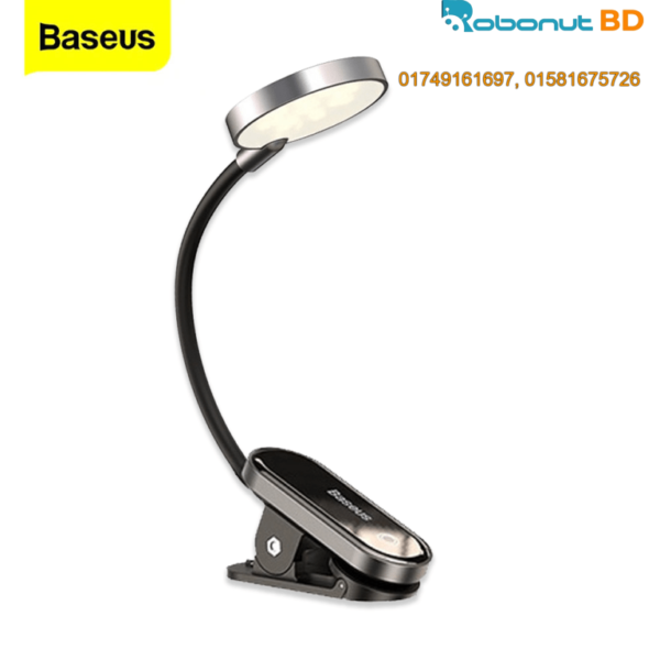 Baseus Rechargeable Mini Clip Lamp For Book Reading, Aquarium, Laptop Keybaord Light Portable And Useful (DGRAD-0G) - Image 3