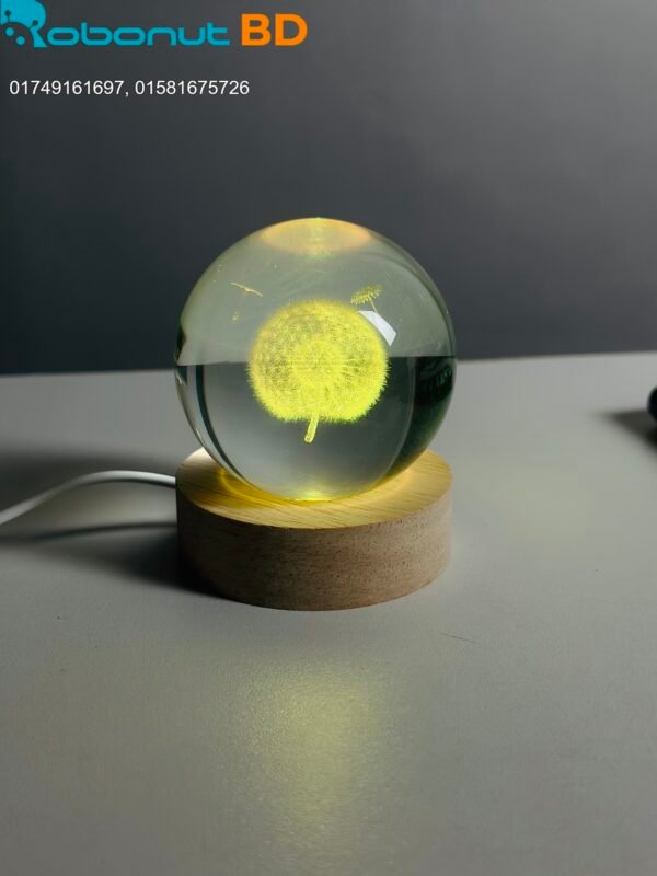 3D Crystal Ball – Dandelion (7 Color Base) - Image 6