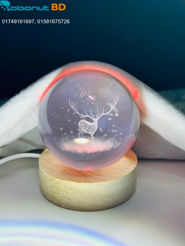 3D Crystal Ball - Galaxy (7 Color Base) - Image 13