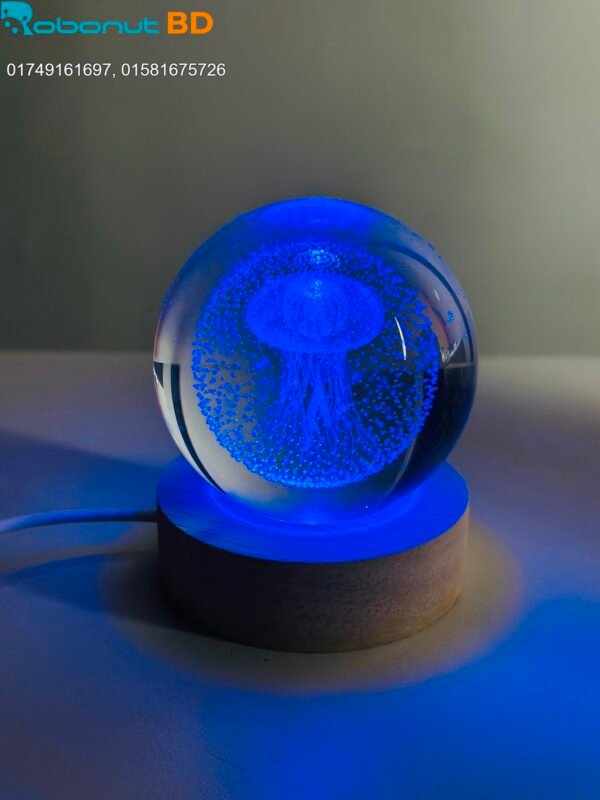 3D Crystal Ball – Dandelion (7 Color Base) - Image 3