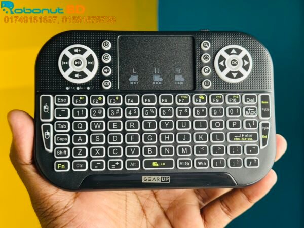 GearUP MK20 2.4GHz + Wireless Dual Mode RGB Backlit Rechargeable Mini Portable Keyboard With Touchpad - Image 7