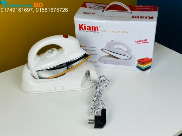 Kiam ES596 1000W Cordless Electric Dry Iron