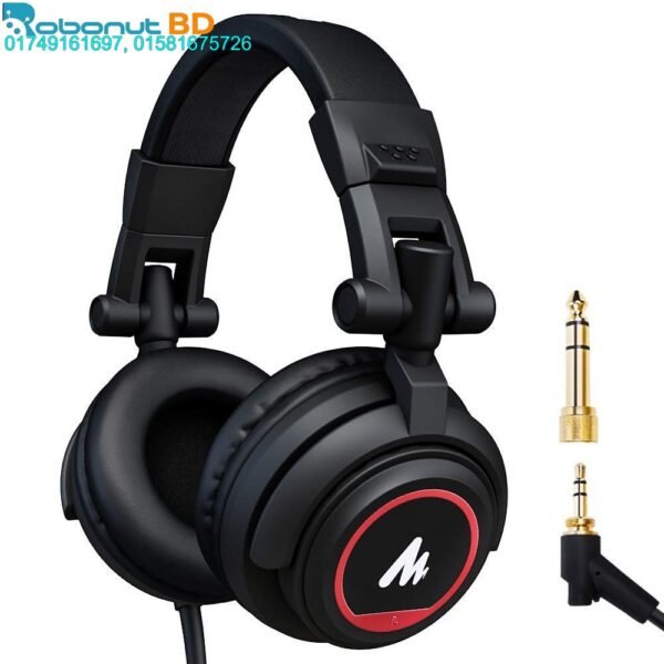 Maono AU-MH501 Professional Studio Monitor Headphone, Over Ear With 50mm Driver For Gaming, DJ, Studio, And Microphone Recording - Image 2