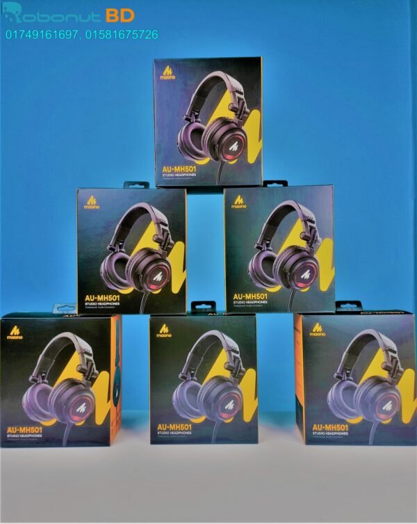 Maono AU-MH501 Professional Studio Monitor Headphone, Over Ear With 50mm Driver For Gaming, DJ, Studio, And Microphone Recording - Image 5