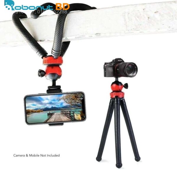 Octopus Tripod With Ball Head- Best For DSLR Or Smartphone Vlogging & Table Stand - Image 5