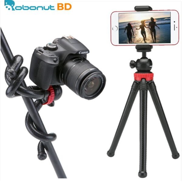 Octopus Tripod With Ball Head- Best For DSLR Or Smartphone Vlogging & Table Stand - Image 7