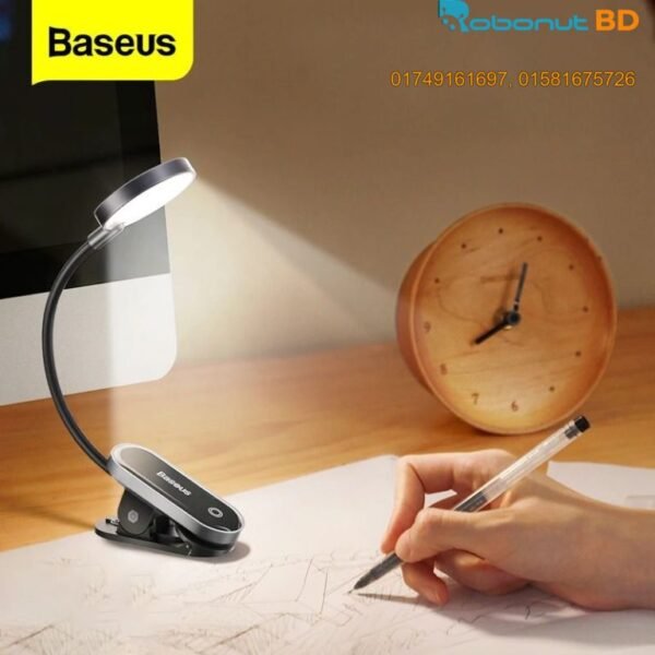 Baseus Rechargeable Mini Clip Lamp For Book Reading, Aquarium, Laptop Keybaord Light Portable And Useful (DGRAD-0G)