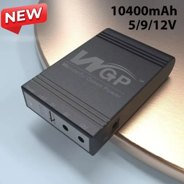 WGP mini UPS 10400mAh – 5/9/12V – Black