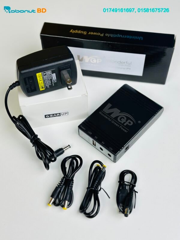 WGP mini UPS + GearUP Adapter Combo Pack (5/9/12V- 8800mAh + 12/3A) - Image 3